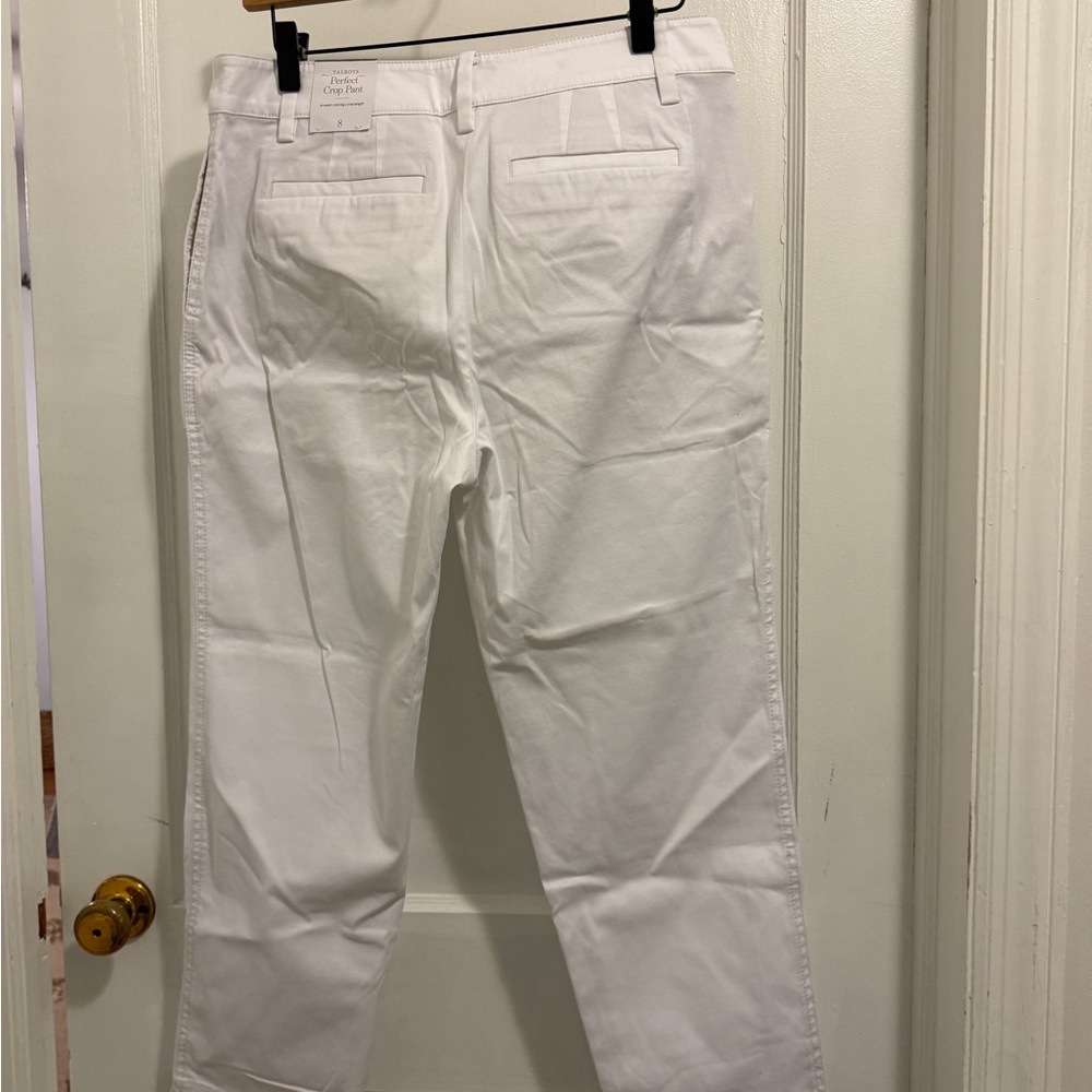 Talbots White Cropped Dress Pants - Picture 3 of 3